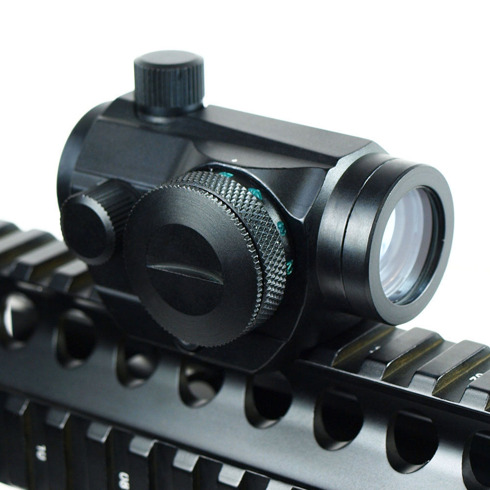 Reflex Red Green Dot Sight Scope w/ Dual High & Low Profile Rail Mounts