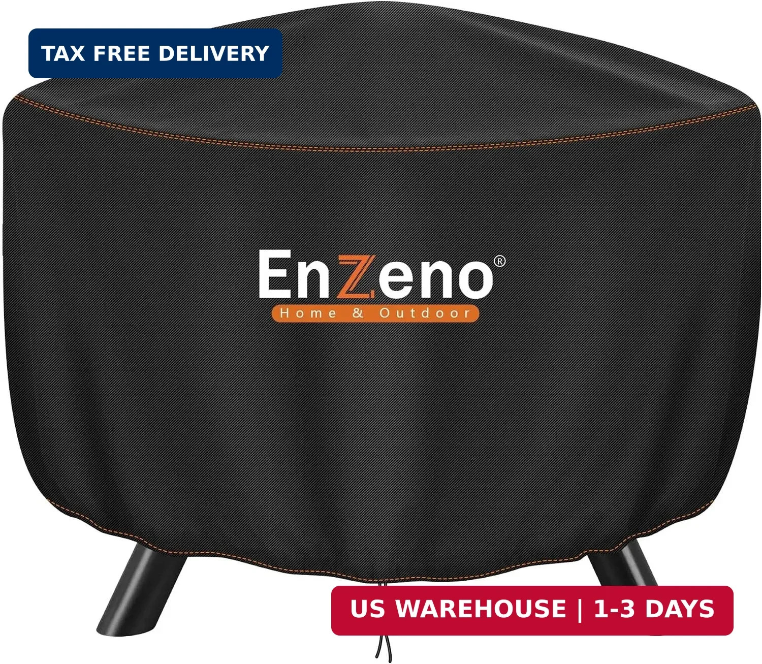 Enzeno Fire Pit Cover Round,37inch Outdoor Round Firepit Cover,Waterproof Oxford