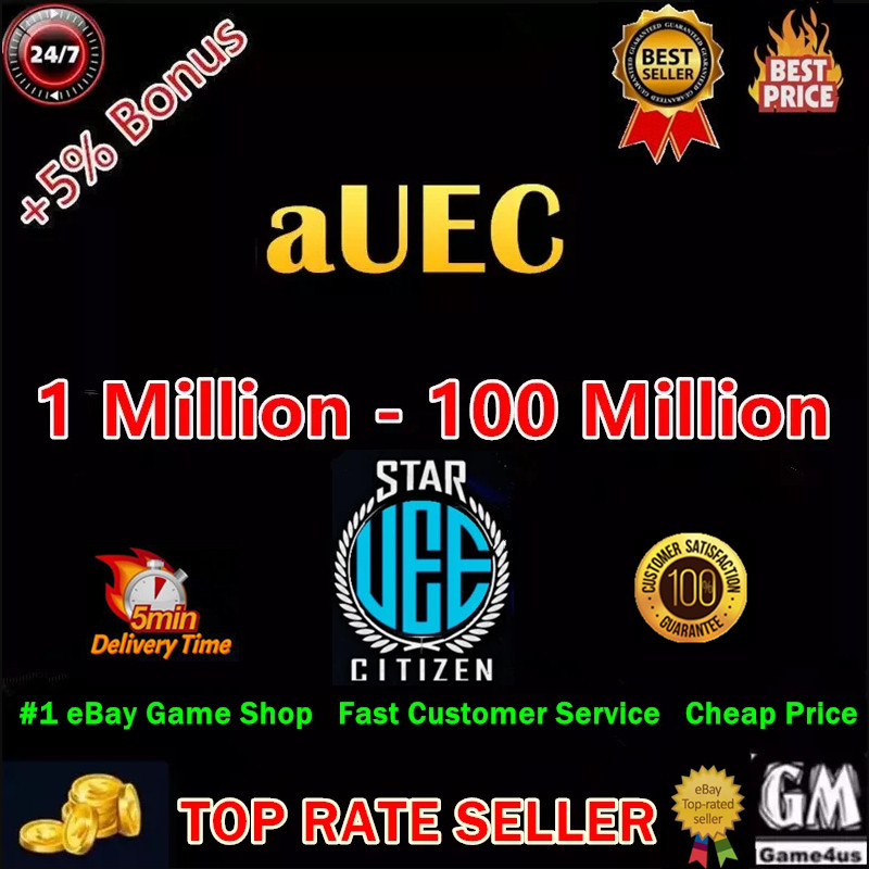 Star Citizen aUEC🔥5-50 Million + 5% Bonus🎁Ver 4.9.0 Live UEC✔️Virtual Item