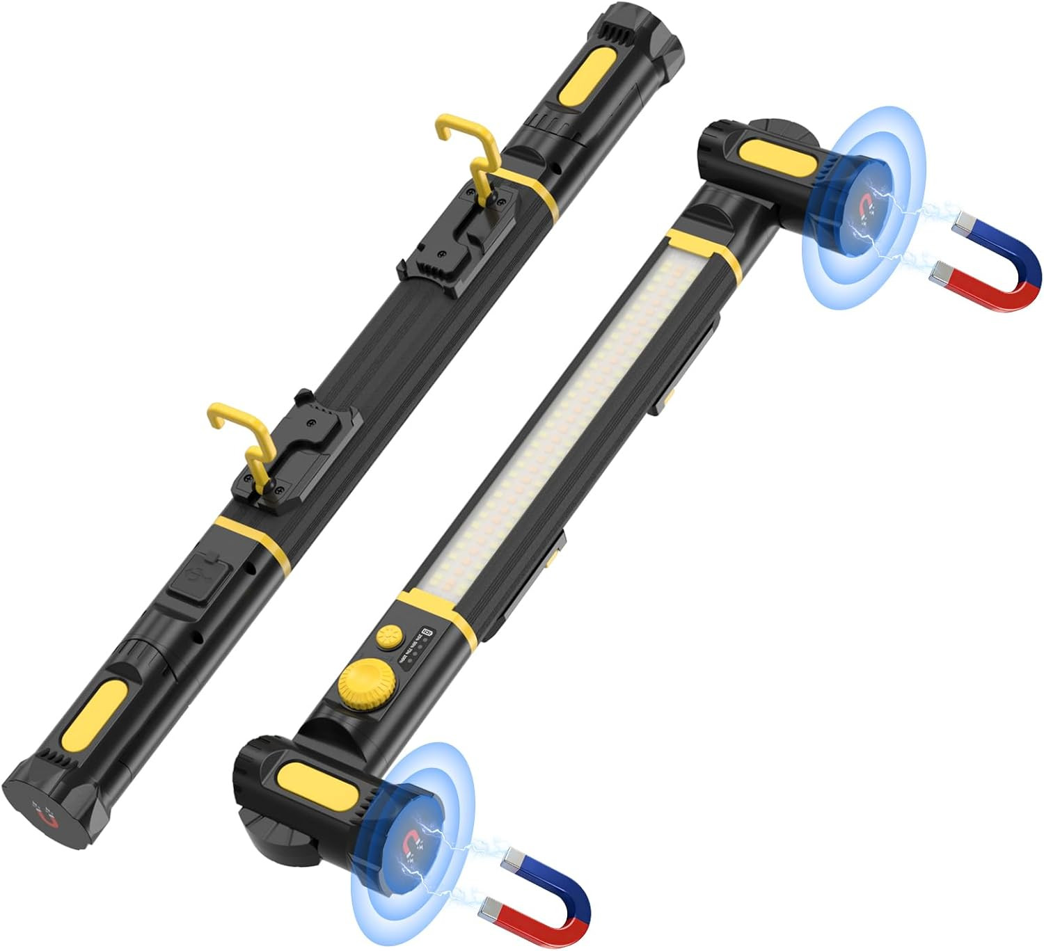 Magnetic Work Light, 5200Mah Rechargeable LED Work Light Bar, 3000 Lumens Bright