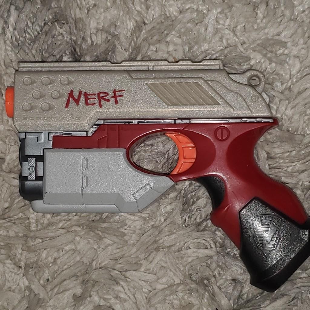 NERF N-STRIKE SCOUT IX-3 FOAM DART GUN TOY BLASTER HASBRO RED 2004 WORKS GREAT