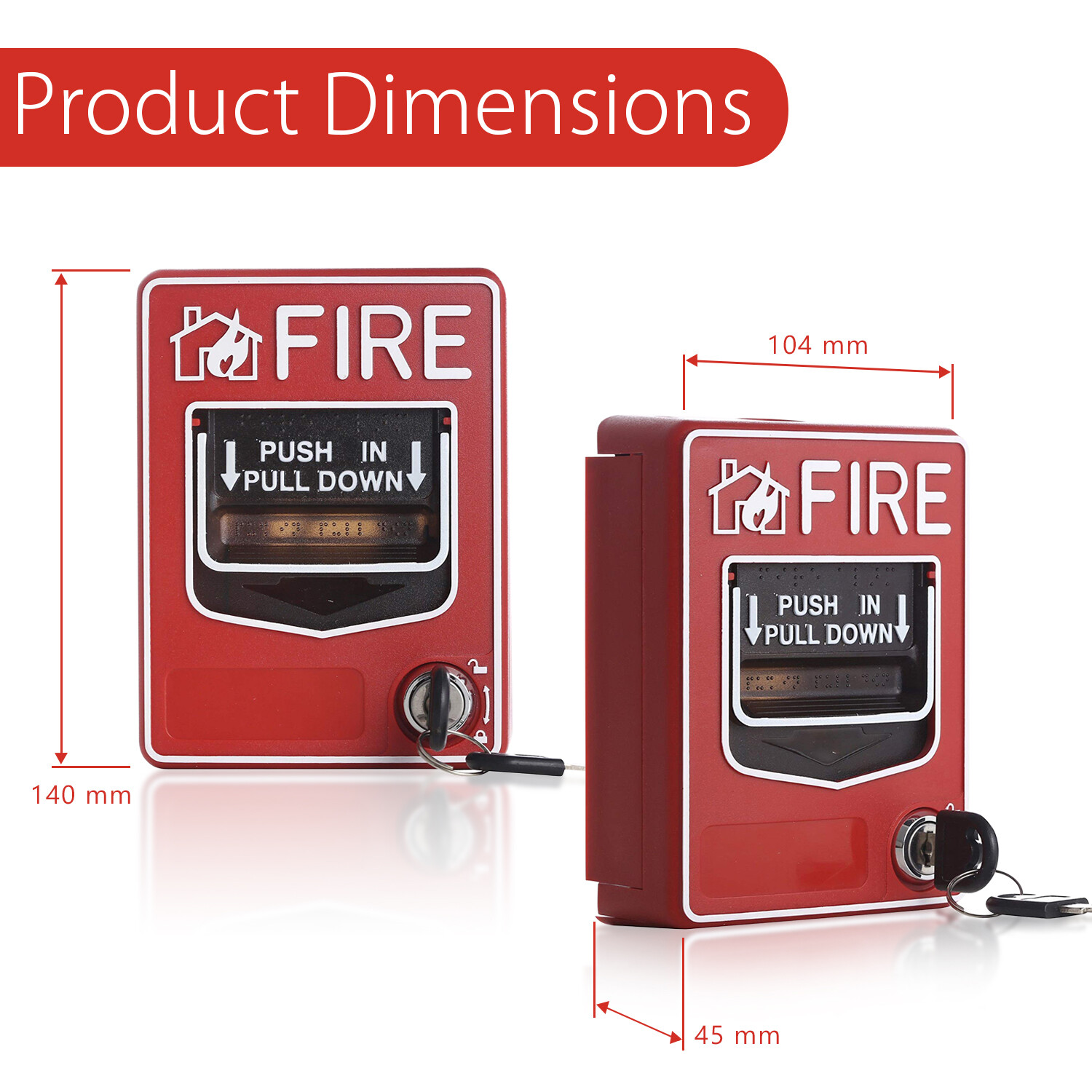Fire Alarm Dual Action Manual Call Point Wired Emergency Pull Station