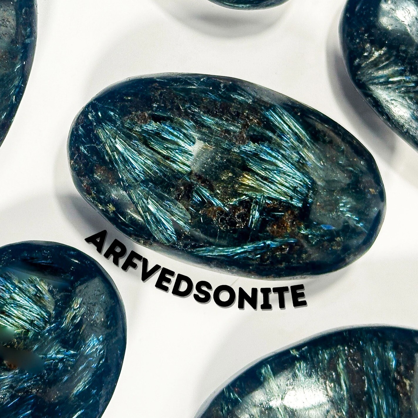 Arfvedsonite Electric Flash Firework Protective Healing Tumbled Palm Stone 2"-3"