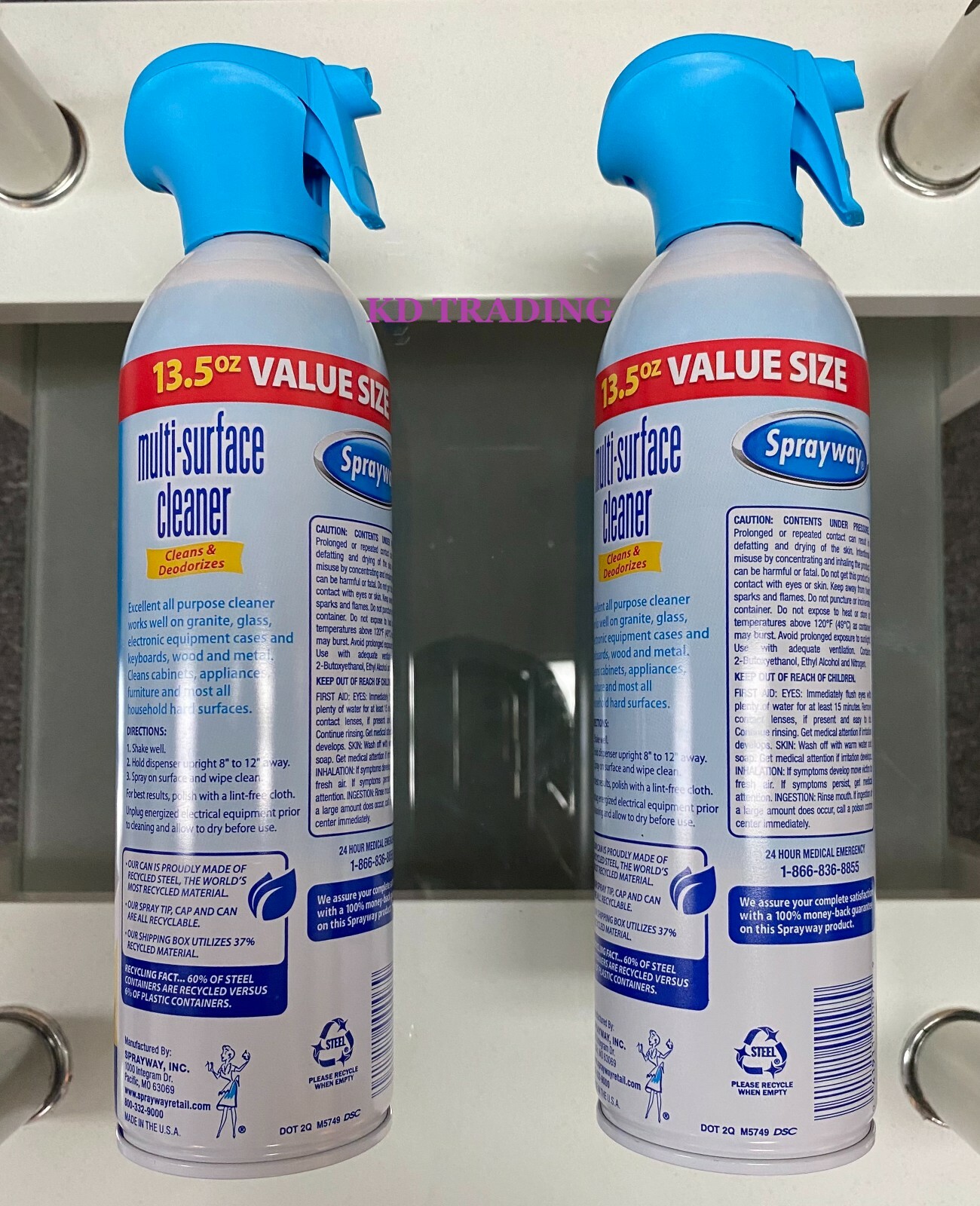 (2-Pack) SPRAYWAY Multi-Surface Cleaner Deodorizer APPLIANCE GRANITE GLASS WOOD