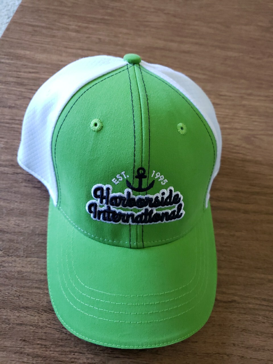 Harborside International Golf Hat Cap Ahead Textured Headgear Mid Fit Green New