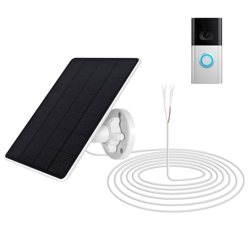 Solar Panel Charger for Ri ng doorbell Camera, Compatible with Ring Video
