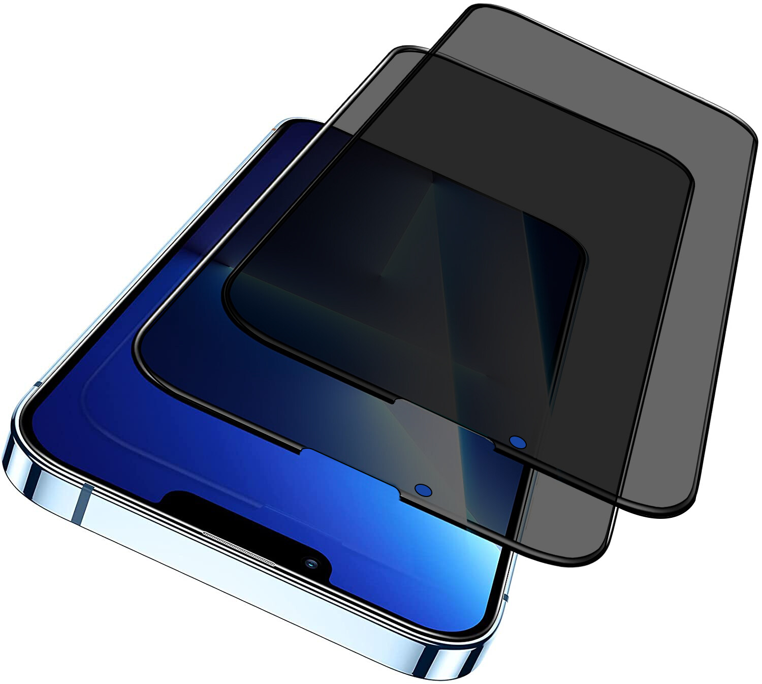 2X For iPhone 17 16 15 14 13 12 11 X Anti-Spy  Privacy Glass Screen Protector