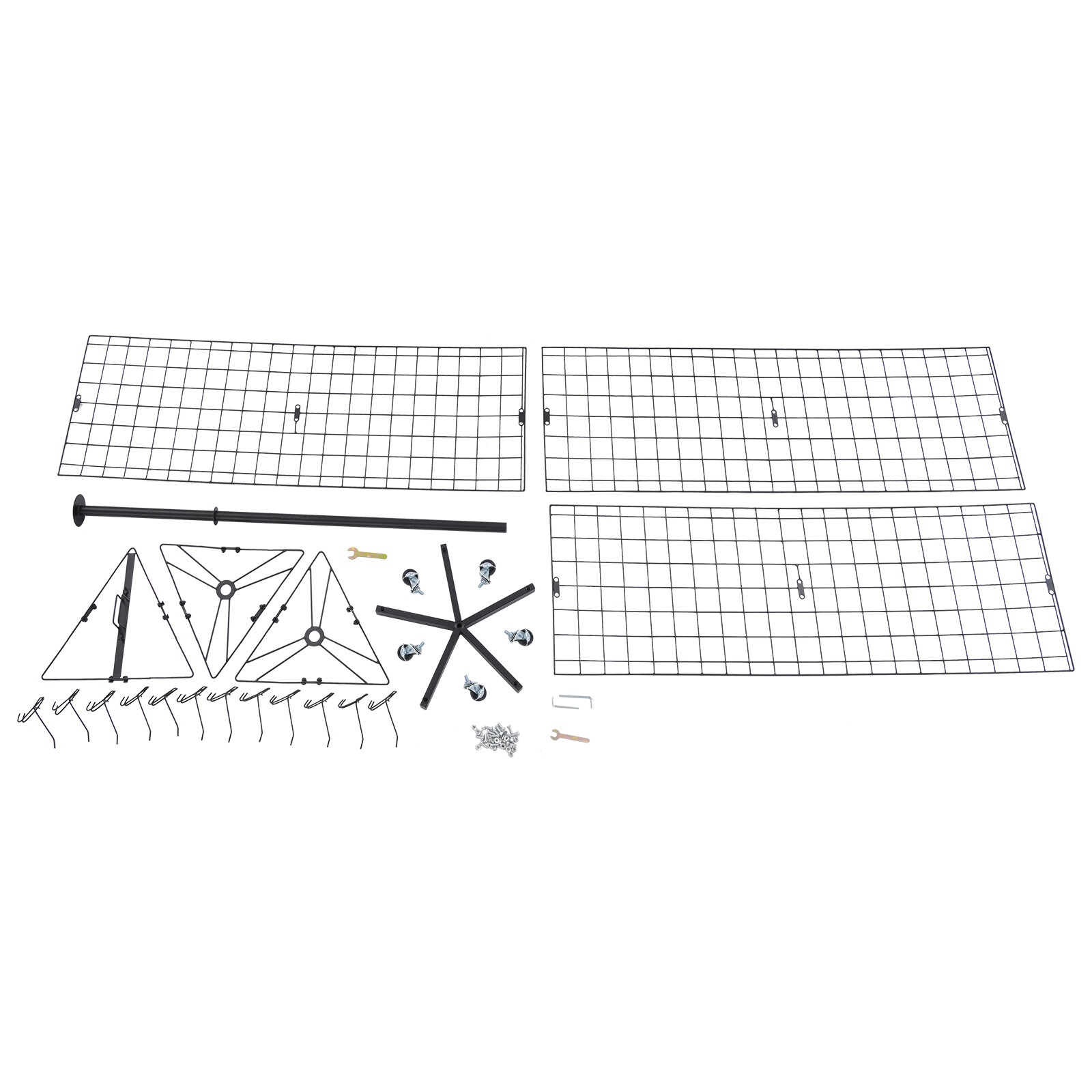 Triangular Grid Panel Display Stand, Floor Standing Gridwall Display Stand