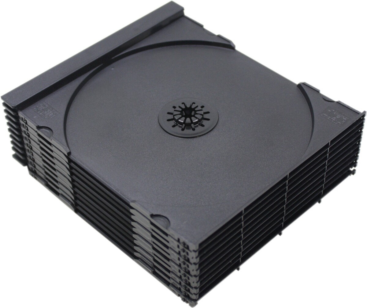 (10) CD Trays Replacement Dark Gray Black Standard 10mm Inserts DVD #CDIR80DG