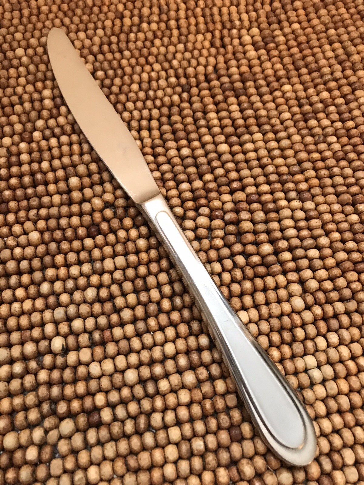 Oneida Stainless JOANNE Glossy Outline Raised Frosted Center DINNER KNIFE 9 3/8”