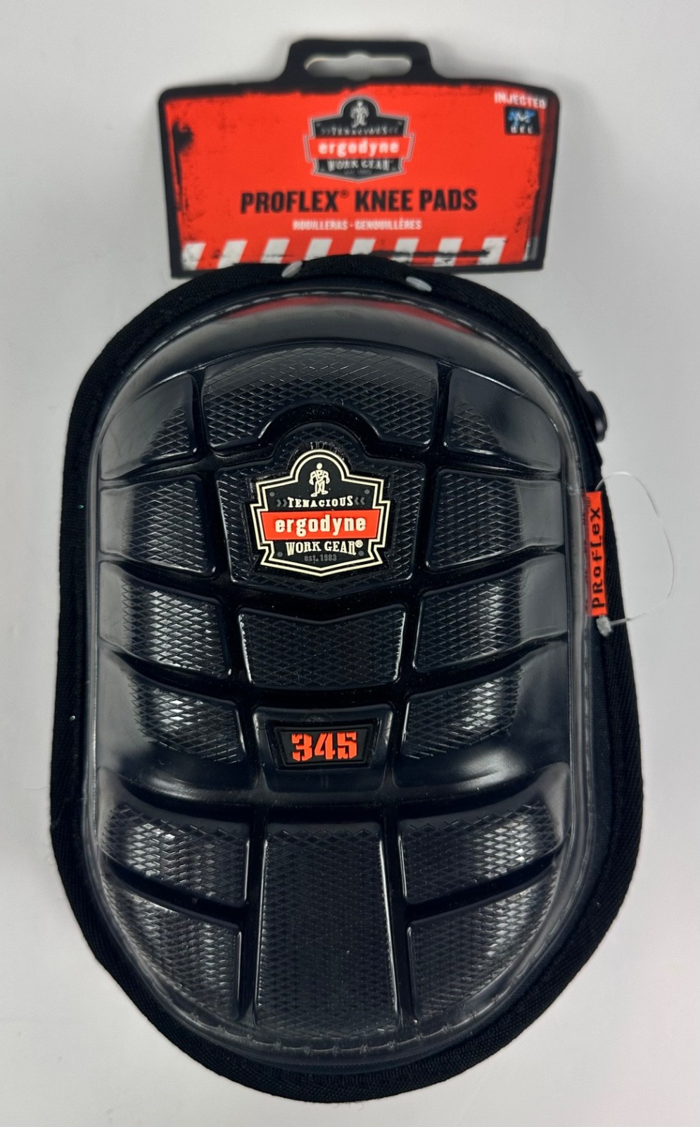 Proflex By Ergodyne 345 Knee Pads Hard Shell Style Gel Injected