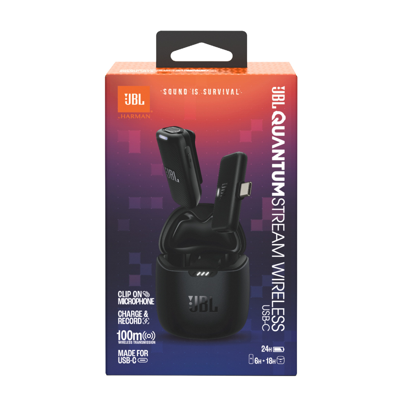 JBL Quantum Stream Wireless USB-C, Wearable wireless streaming microphone