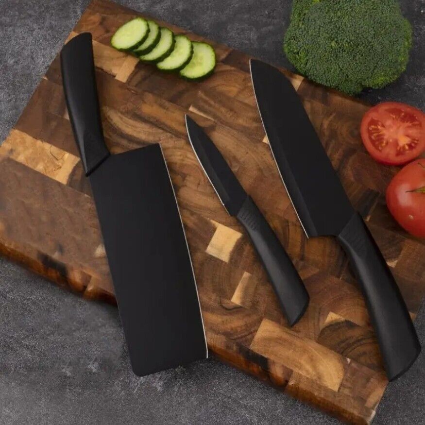 Stainless Steel 3pc Knife Set for Kitchen - Sharp Blades, Comfortable Handles