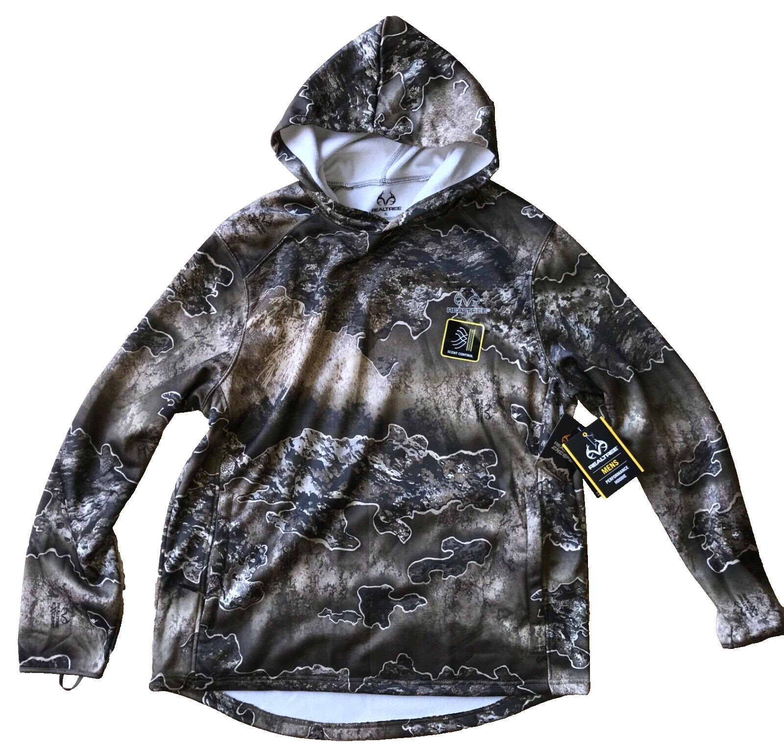Realtree® EXCAPE Camouflage Bandit Tech Performance Hoodie Sweatshirt Mens XL