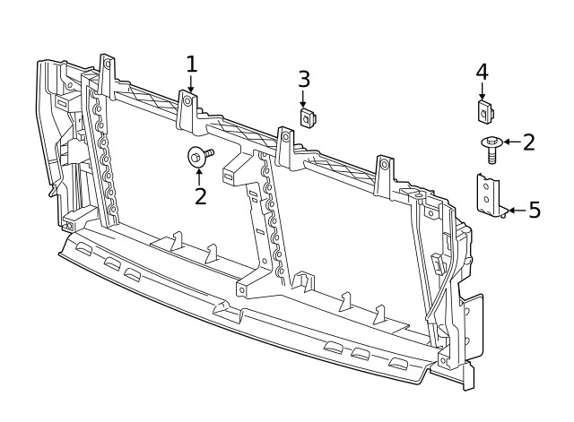 Genuine GM Front Bumper Shutter Bracket 84496852