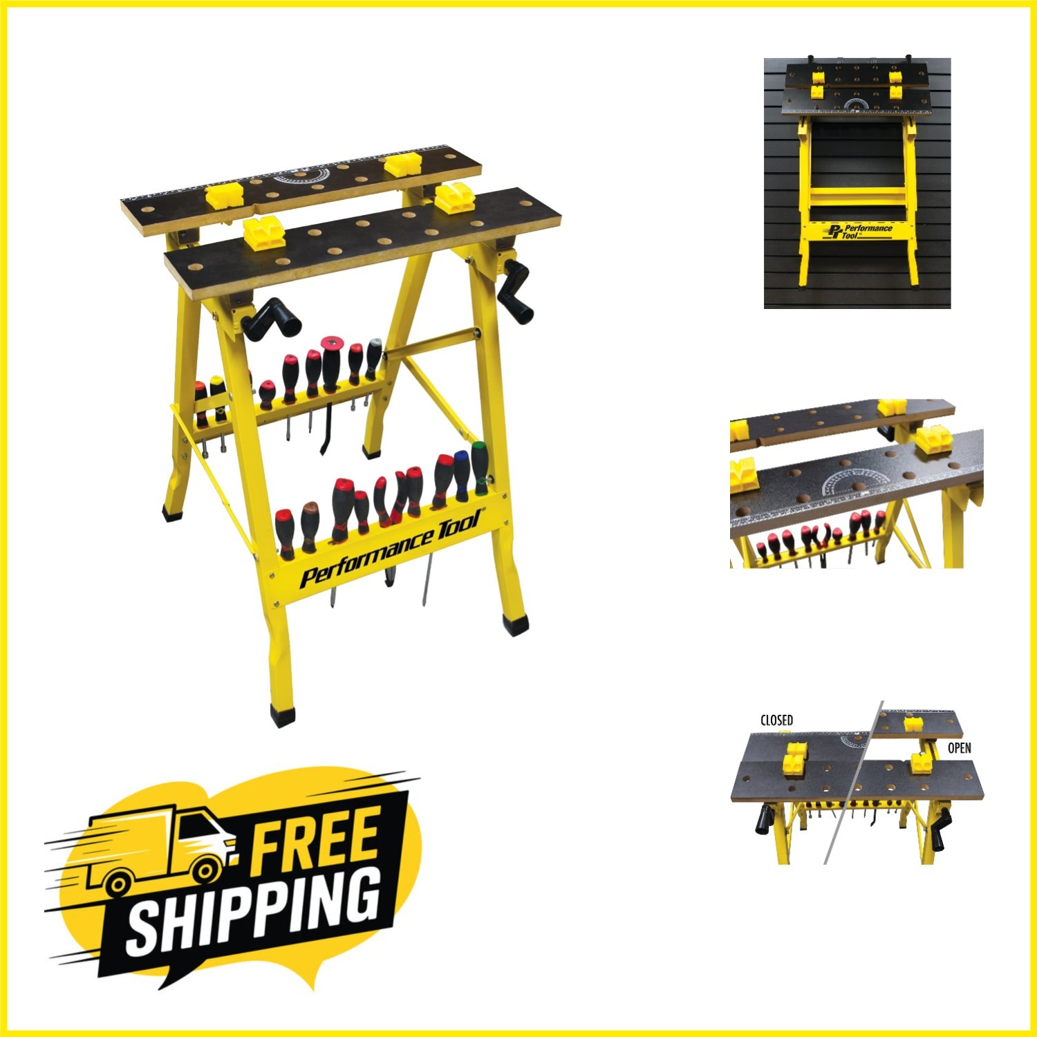 Versatile Steel Workbench & Vise - 200lb Capacity, Perfect for DIY Projects