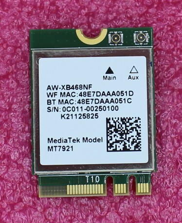 AW-XB468NF - ASUS MT7921 Wireless Card