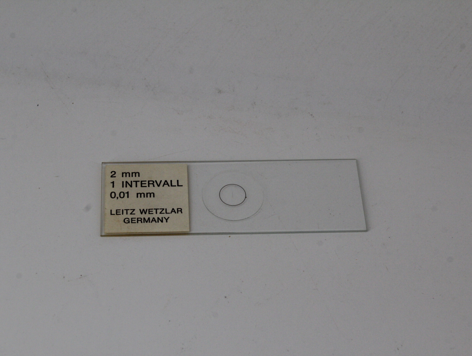 Leitz Microscope Slider Micrometer Measuring 0.1 / 2 mm #RP20