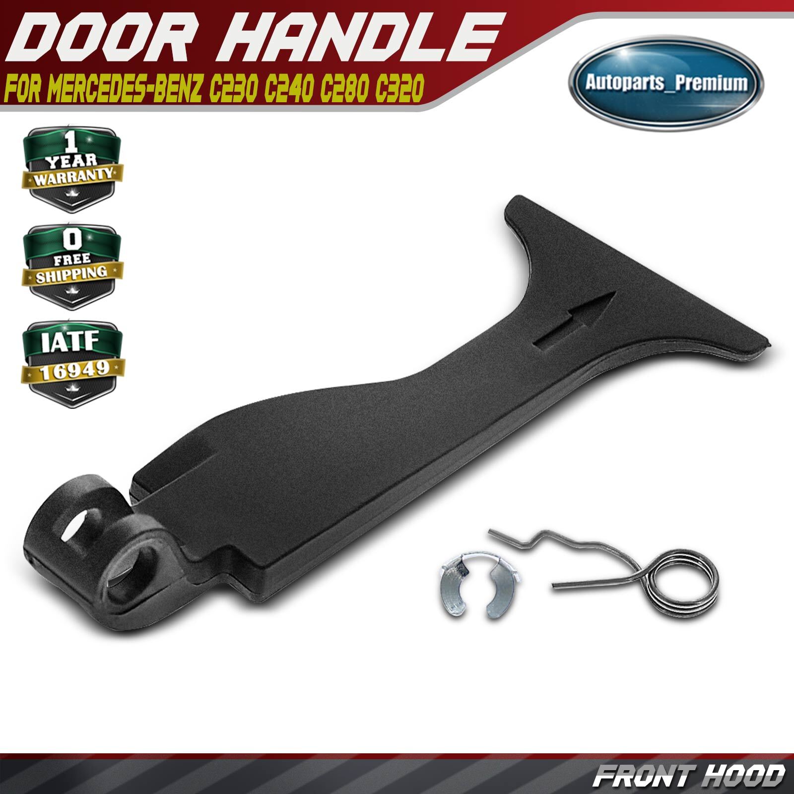 Lever Hood Release Handle for Mercedes-Benz W203 C230 C240 C280 C32 AMG CL55 AMG