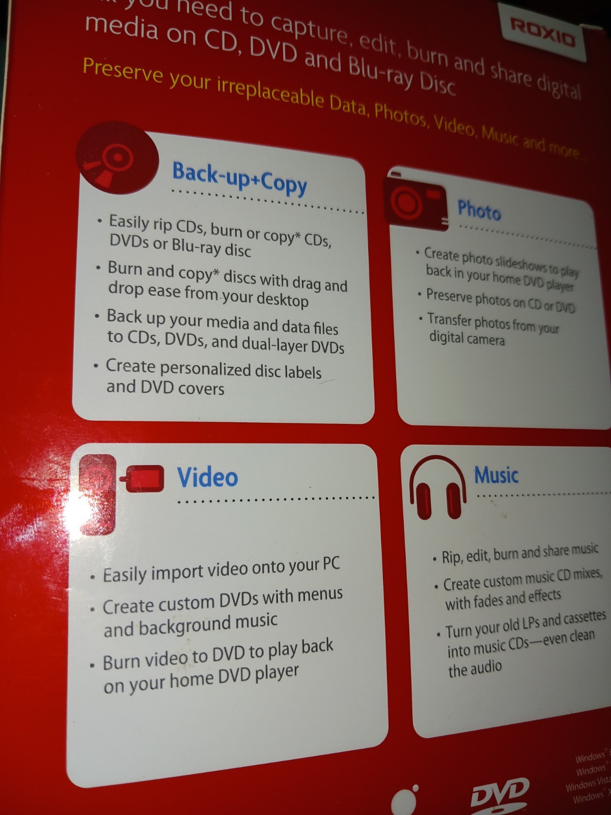 Roxio Easy CD & DVD Burning Software for PC, New Sealed