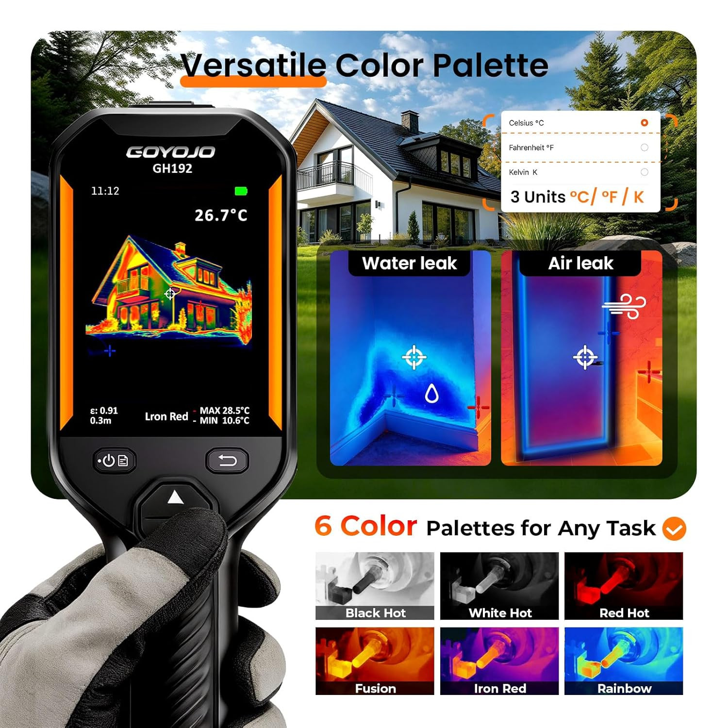 GH192 Thermal Imaging Camera 240X240 Super IR Resolution with 2MP Visual Camera