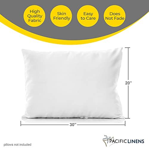 Pacific Linens Pillowcases White 12 Pack T-200 Size