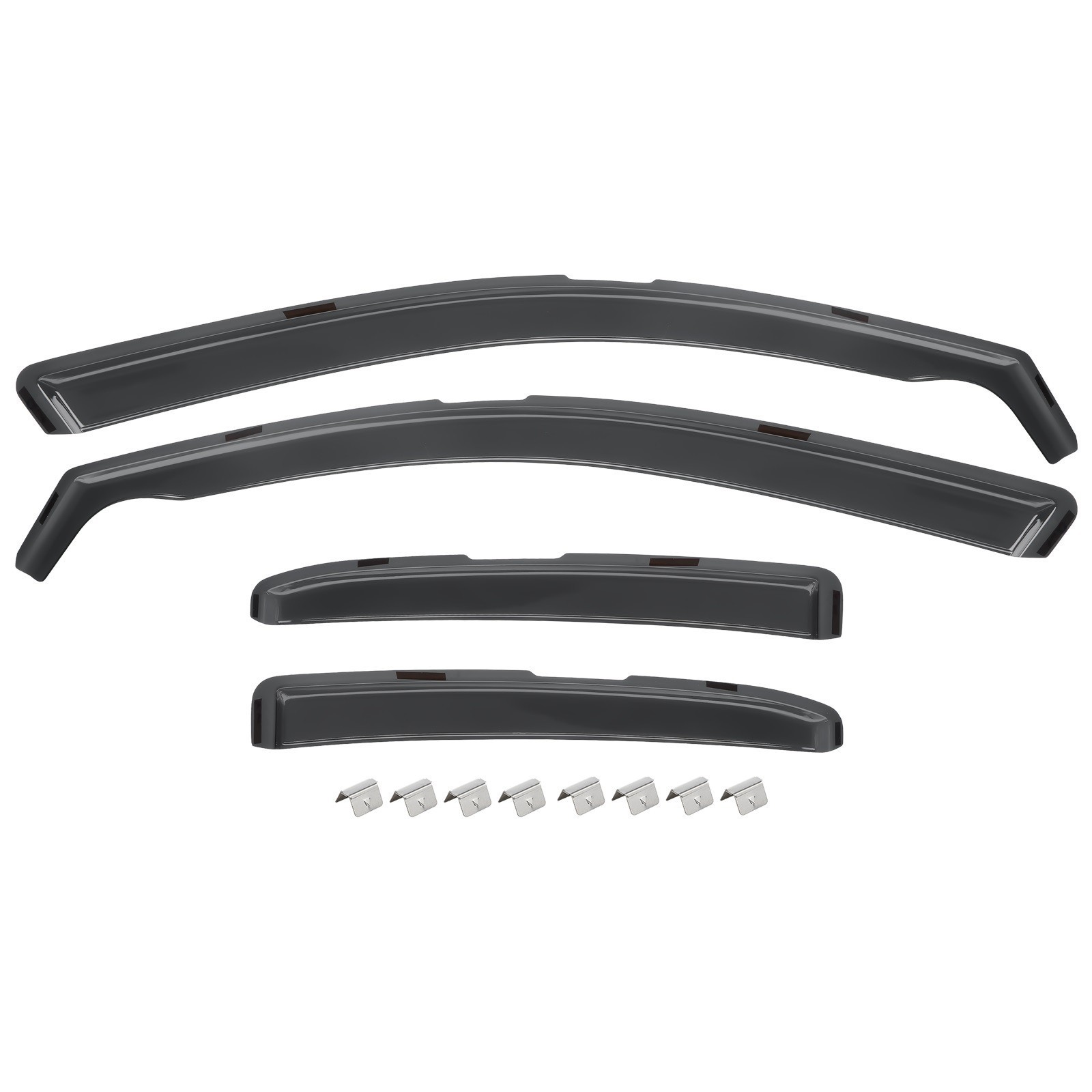 In Channel Rain Guards Vent Visors Shade Smoke for 2018-2024 Toyota In-Channel