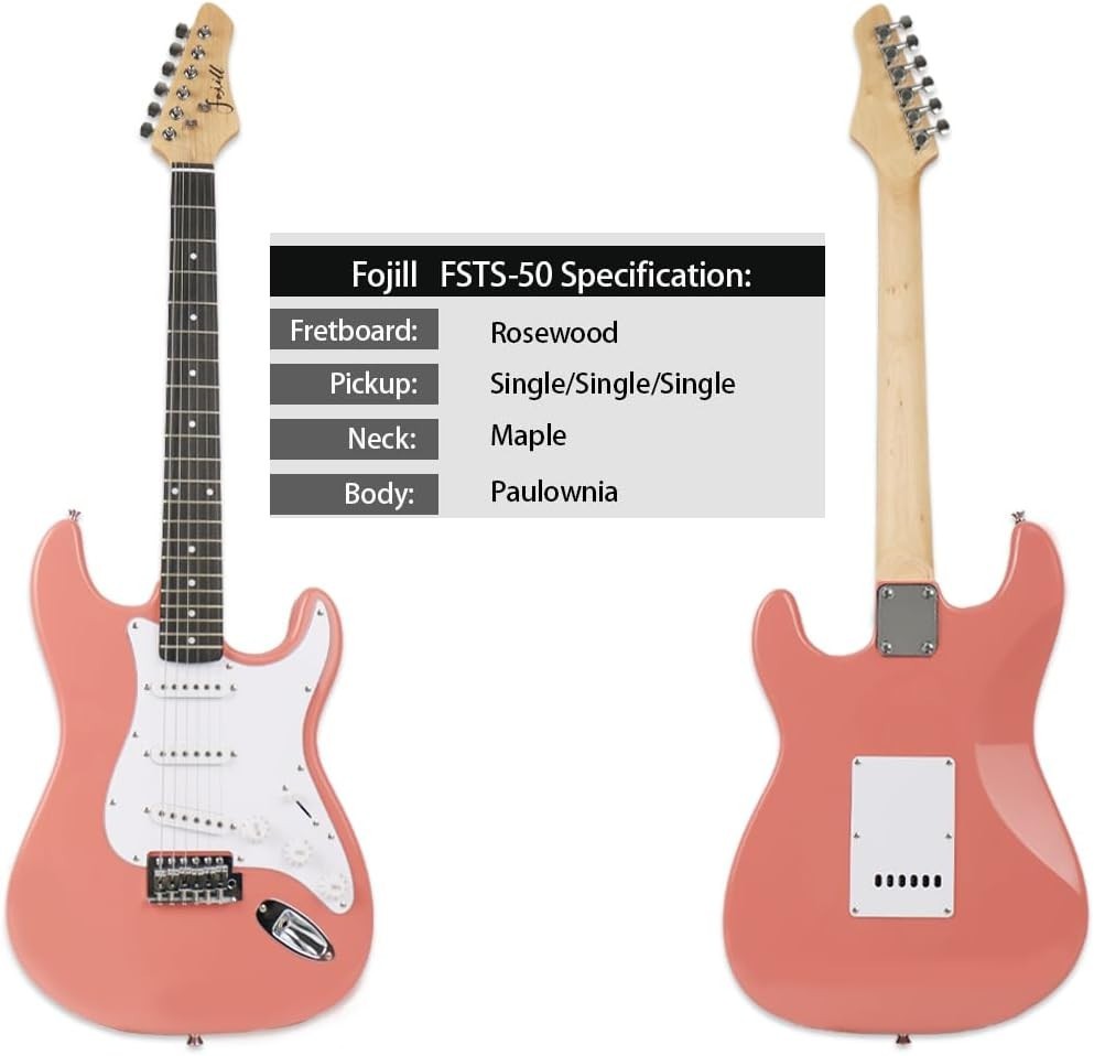 39 Inch Electric Guitar Kit Set Beginner Starter Combo Package Bundle 20W Amp...