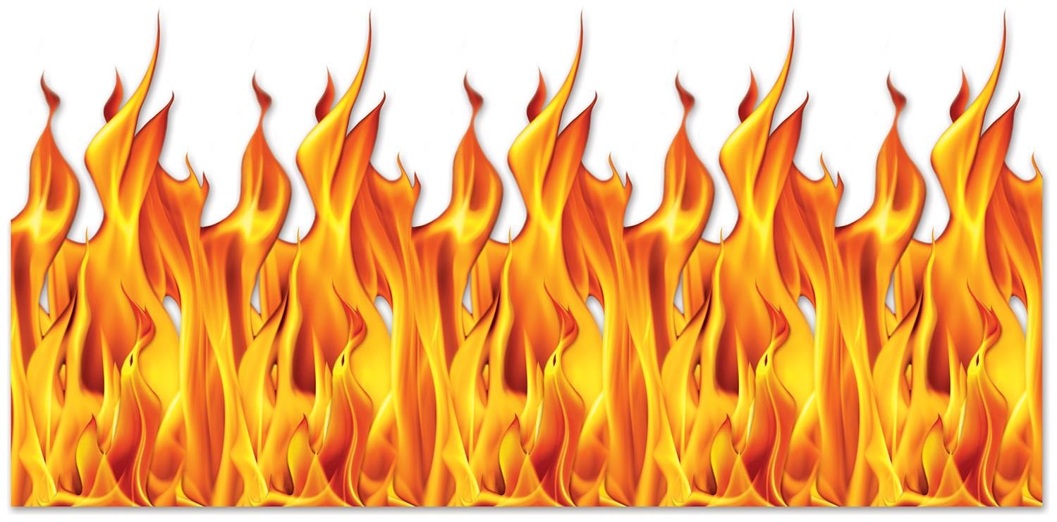 Flame Backdrop of Size 4' x 30' for Halloween - Beistle