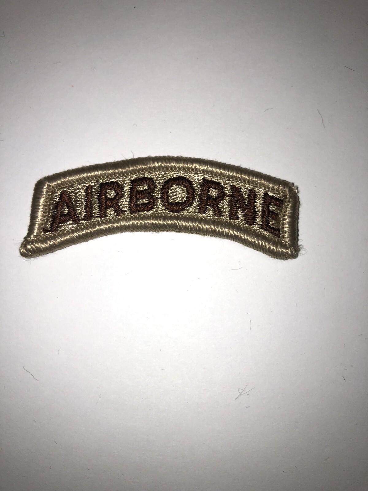 Airborne Tab Desert Brown U.S. Army Shoulder Patch Insignia