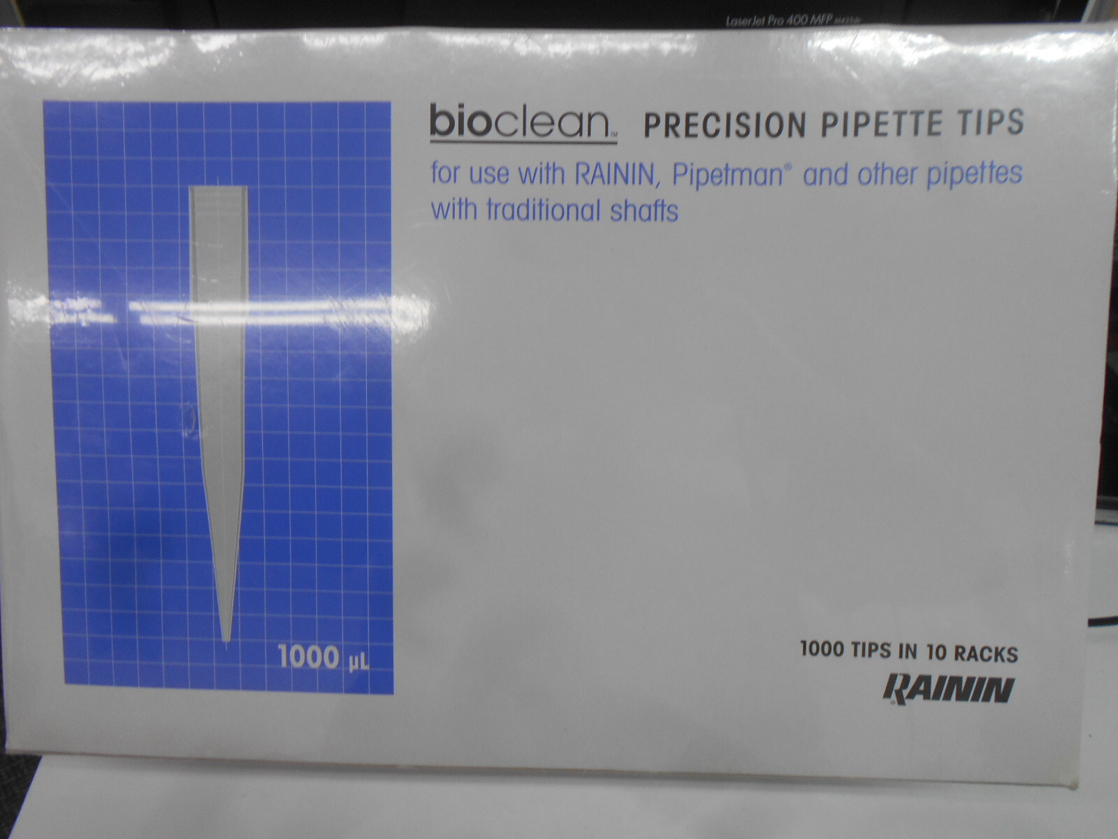 RAININ BIOCLEAN PRECISION PIPETTE TIPS 1000ul RT-200F3 BOX OF 1000 TIPS