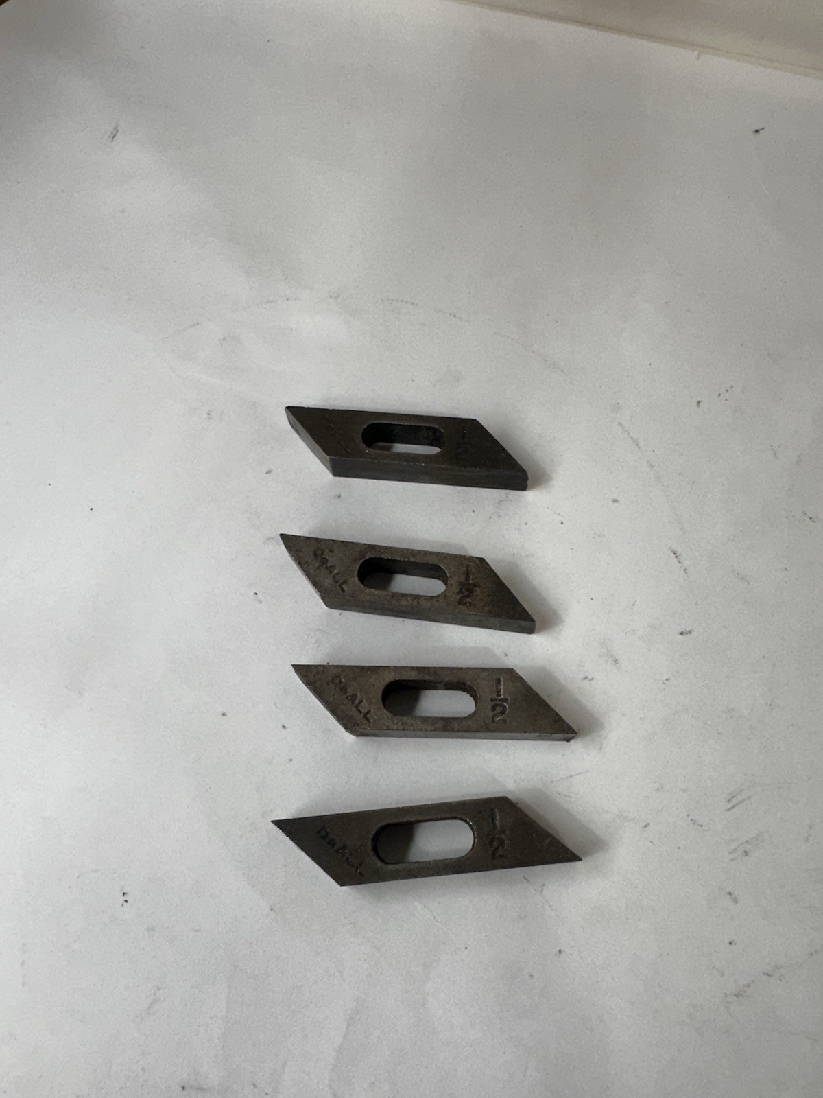 Lot 4 DoAll 1/2" Guide Inserts Used Bandsaw Blade Guide Blocks Parts