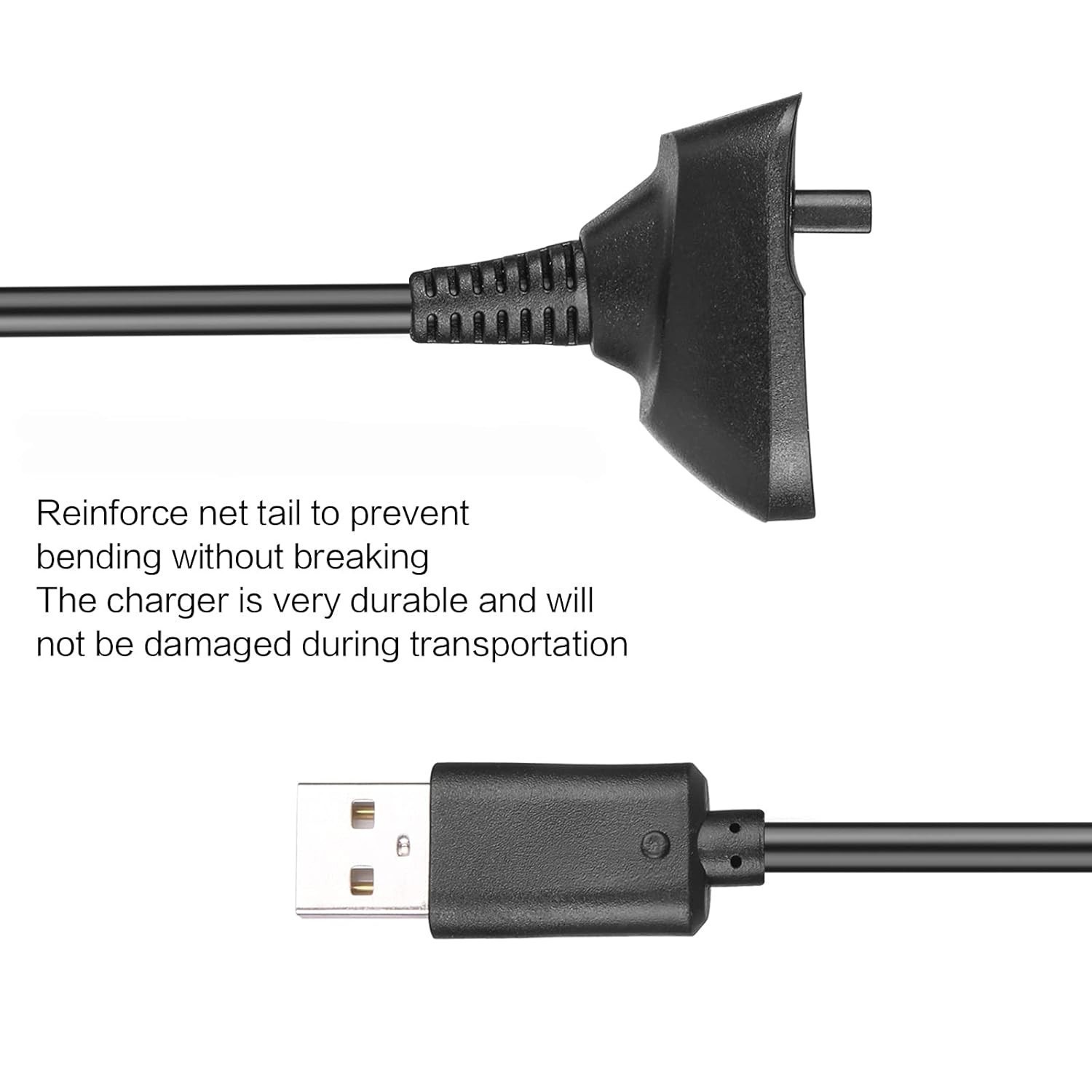 1/2pcs For Xbox 360 Wireless Controller USB Charging Cable Replacement Charger