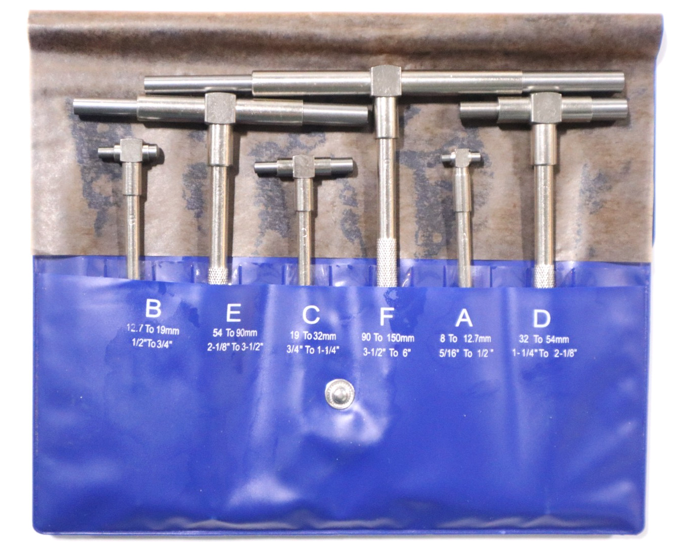 6 piece TELESCOPING GAGE SET, 5/16" to 6"