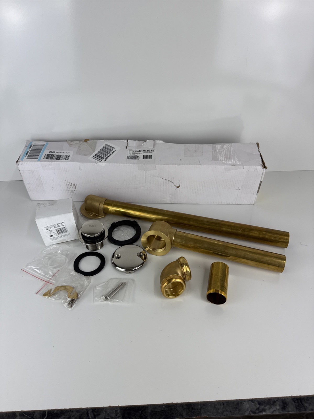 Westbrass Direct Connect Overflow with Tip-Toe Trim and 2-Hole Overflow 7931817