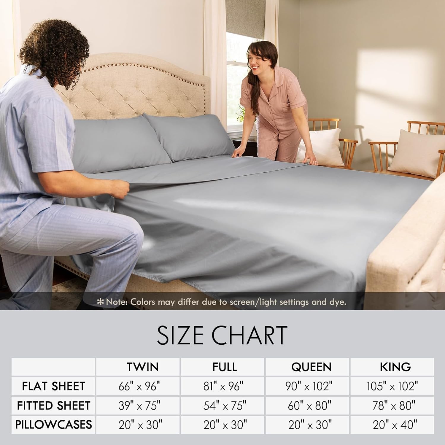 ClevaHome Queen Size Sheets 6 Piece Soft Breathable Luxury Bed Sheet Set