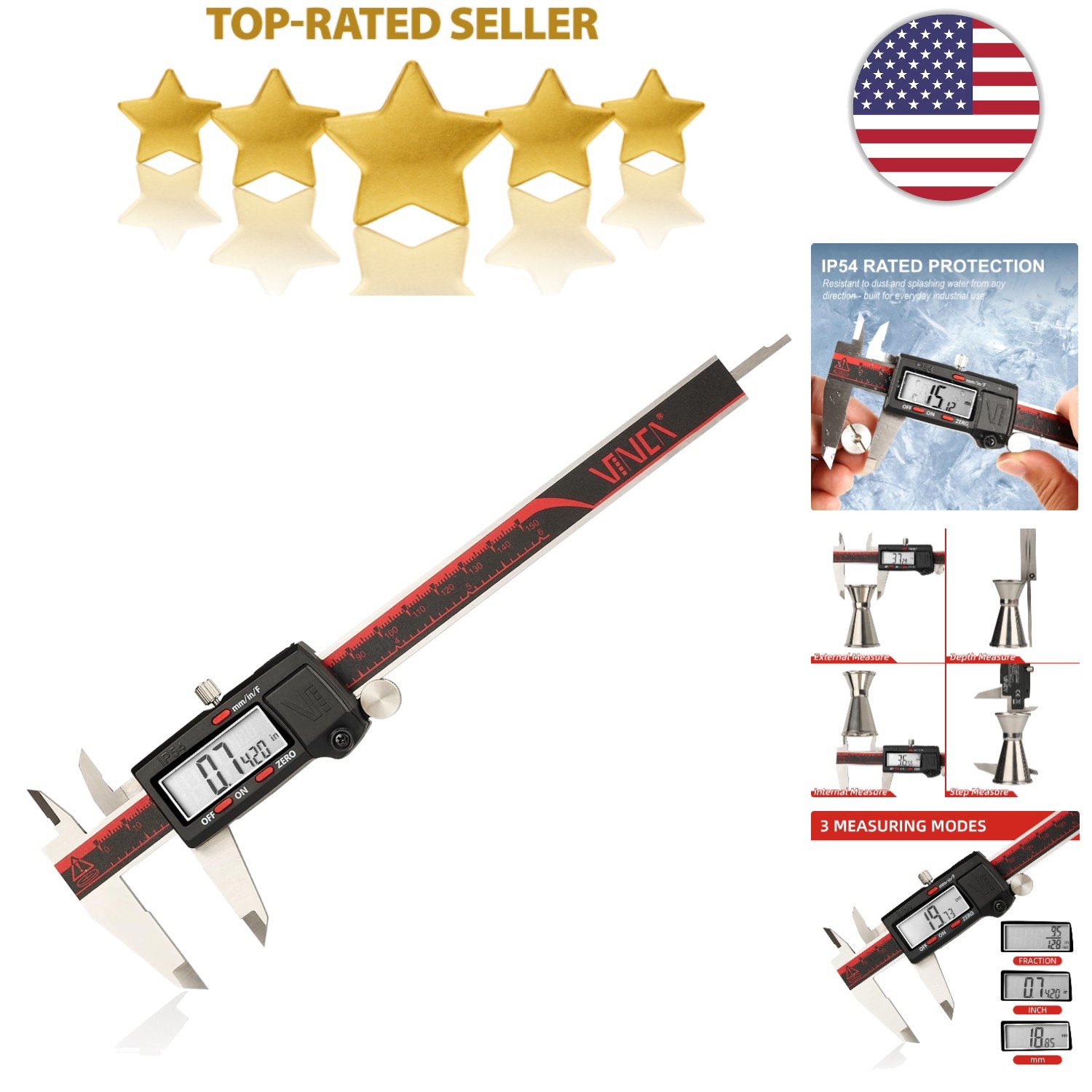 High Accuracy Digital Caliper Inch/Millimeter/Fraction