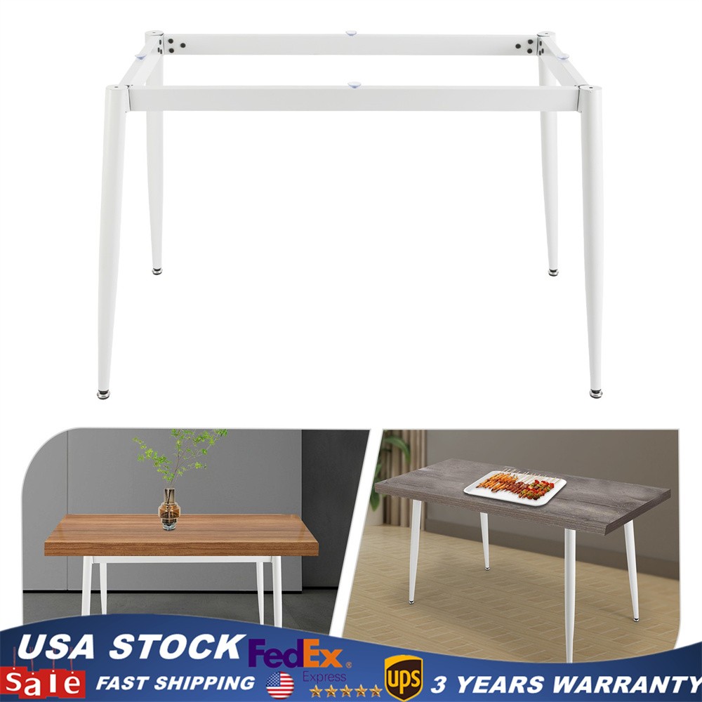 Metal Table Leg With 6 Suction Cups Desk Frame Marble Glass Wood Top Desk Base