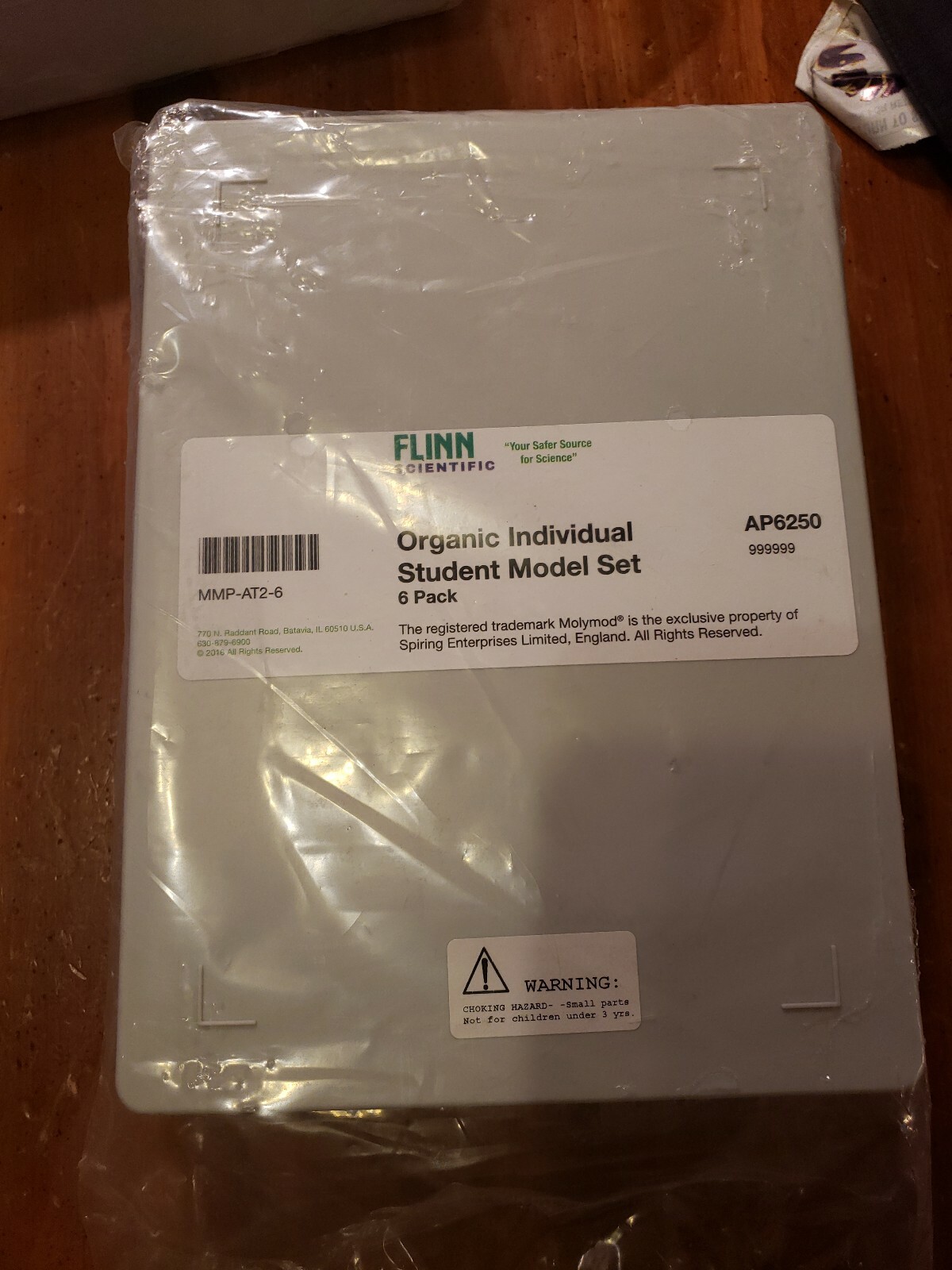 Flinn Scientific AP6250 Organic Individual Student Model Set 6 Pack