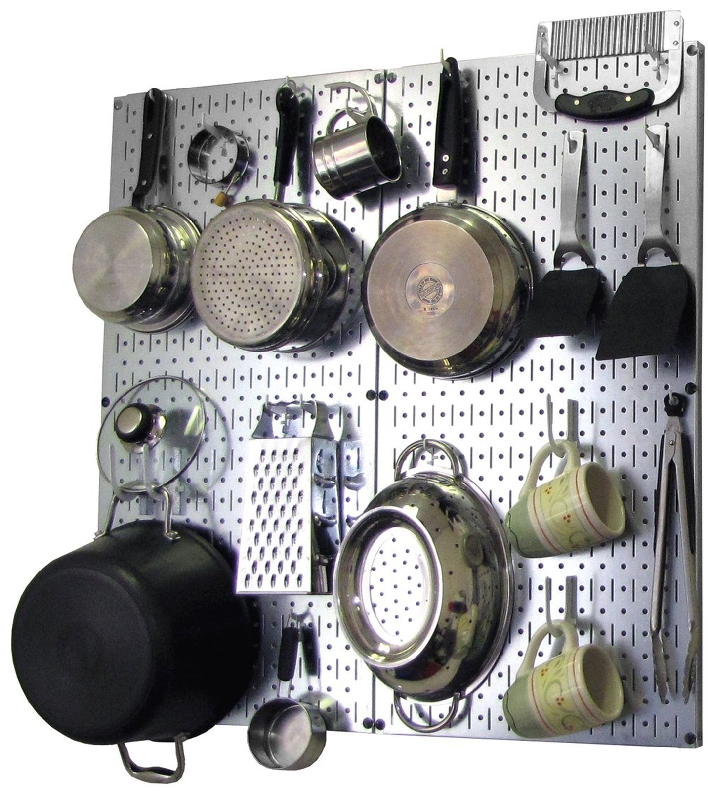 Wall Control Kitchen Pegboard Organizer Pots and Pans Storage Rack Organizati...