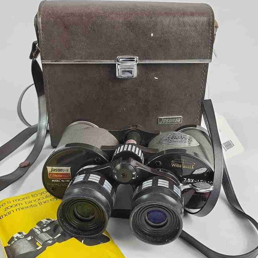 Jason Statesman Model No.165 Binoculars Wide Angle Zoom 7.5x - 15x X 40 W/Case