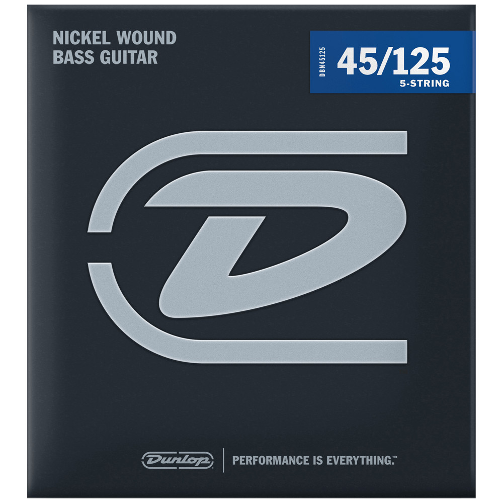 Dunlop Nickel Wound 5-String Bass Strings 45-125, DBN45125