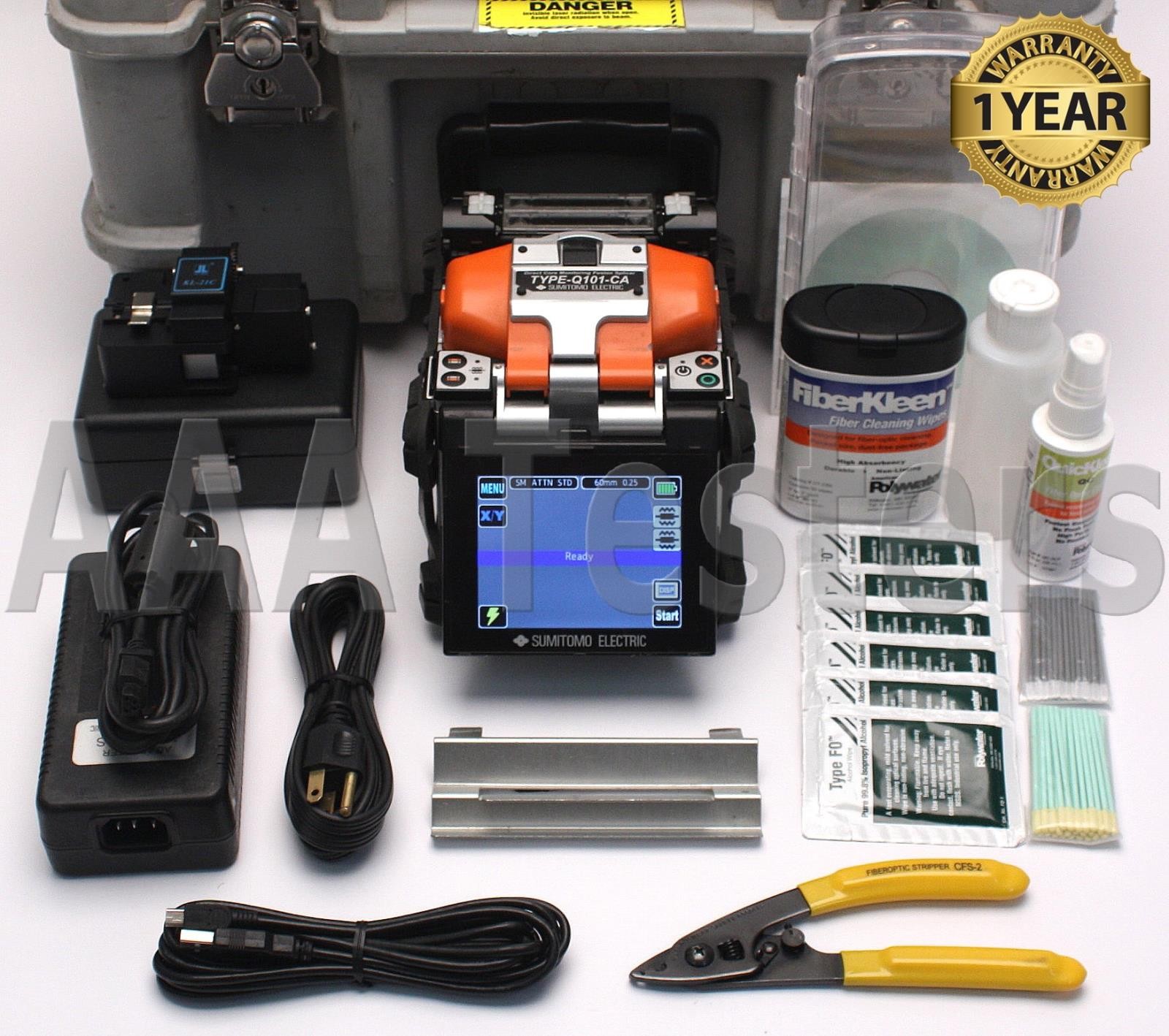 Sumitomo Type-Q101-CA SM MM Fiber Fusion Splicer w/ Cleaver Type-Q101 TypeQ101