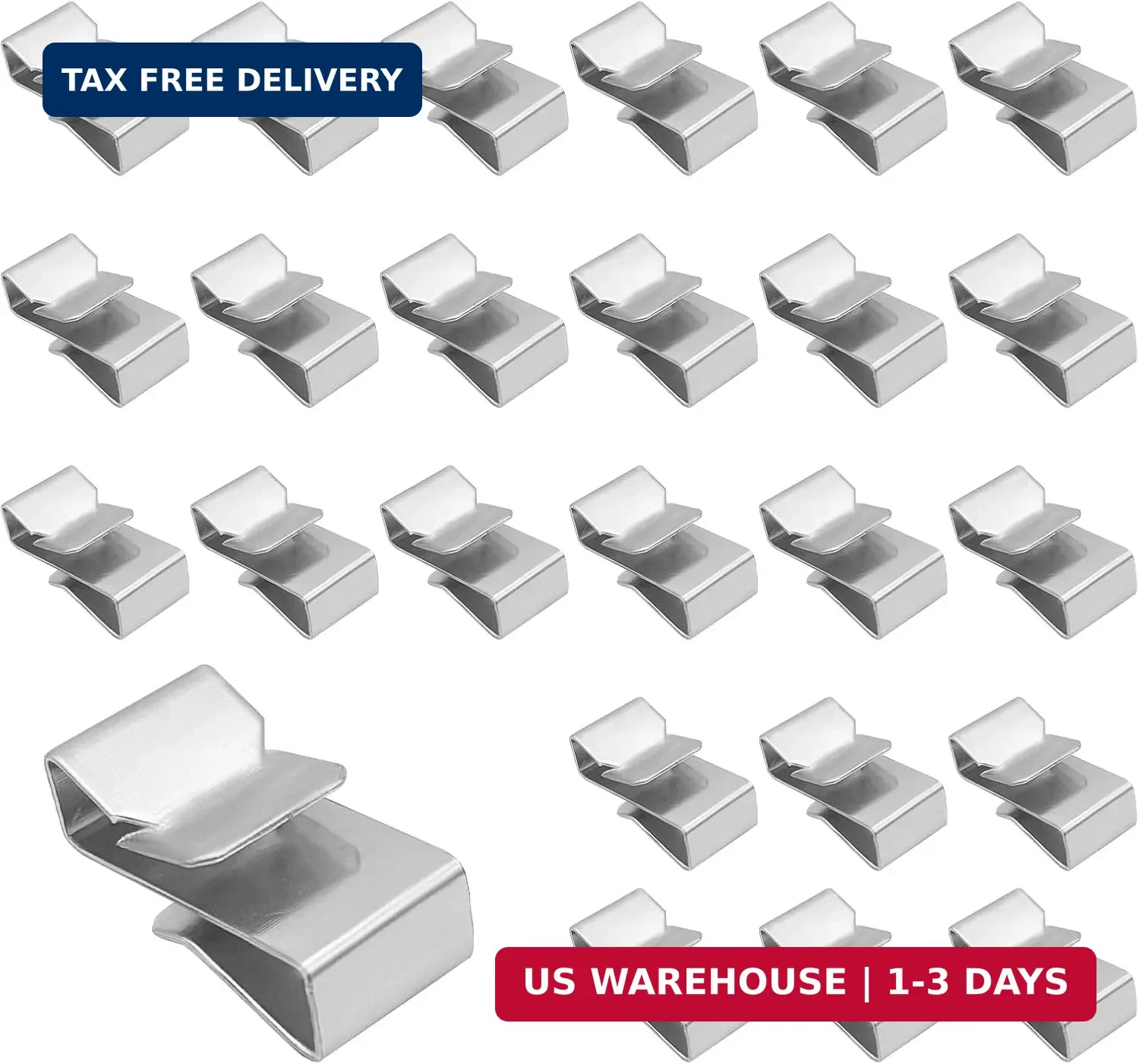 25PCS Trailer Frame Wire Clips, 18mm/0.72inch Metal Cable Clips Double Wire Clip