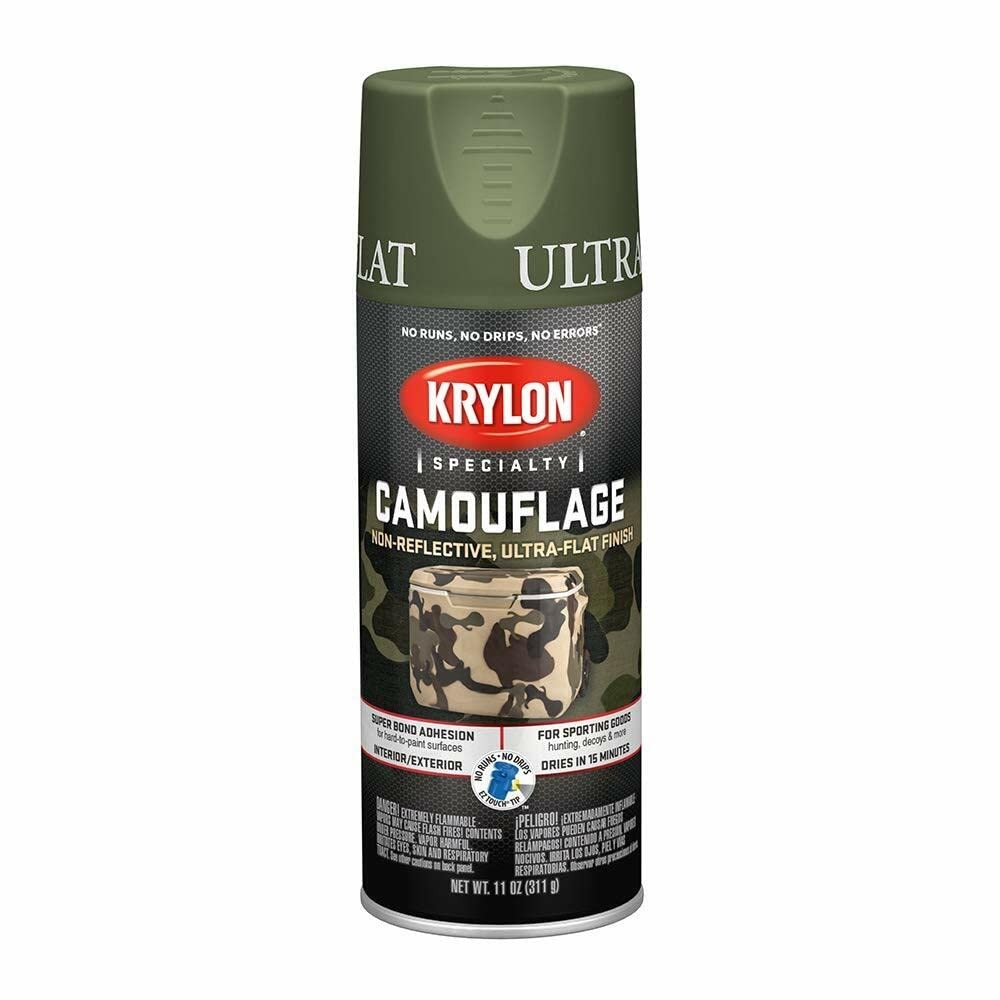 Camouflage spray Paint, Ultra Flat, Woodland Light Green, 11 oz. - K04296000