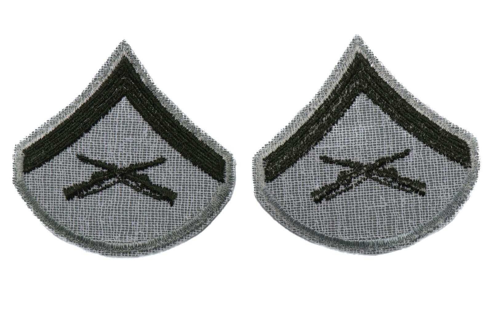 2 Vietnam USMC Lance Corporal Marines E3 Chevrons Patch Pair Green Tan