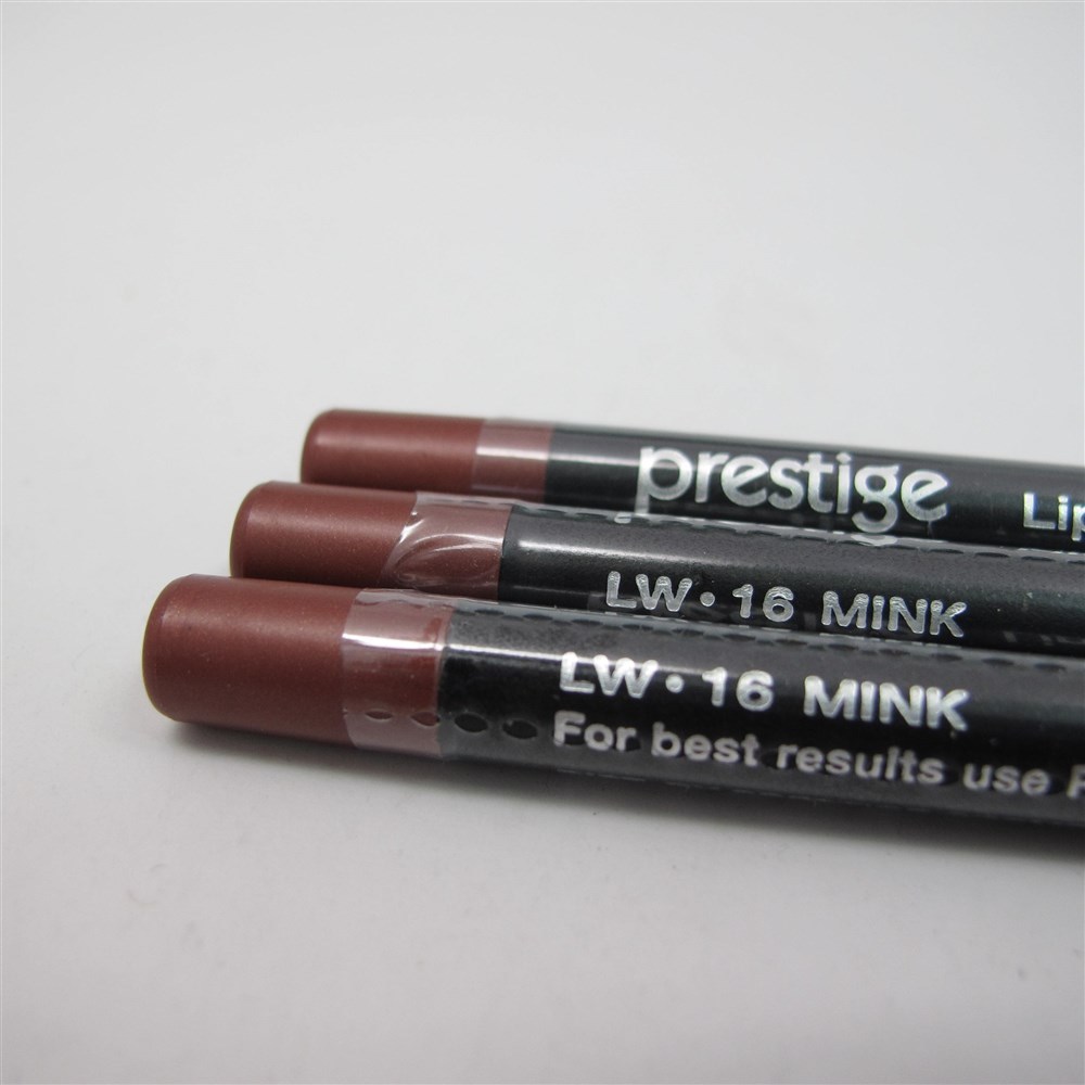 Prestige Waterproof Lipliner (16 MINK ) 1.2 g/ 0.05 oz Sealed (3 COUNT)