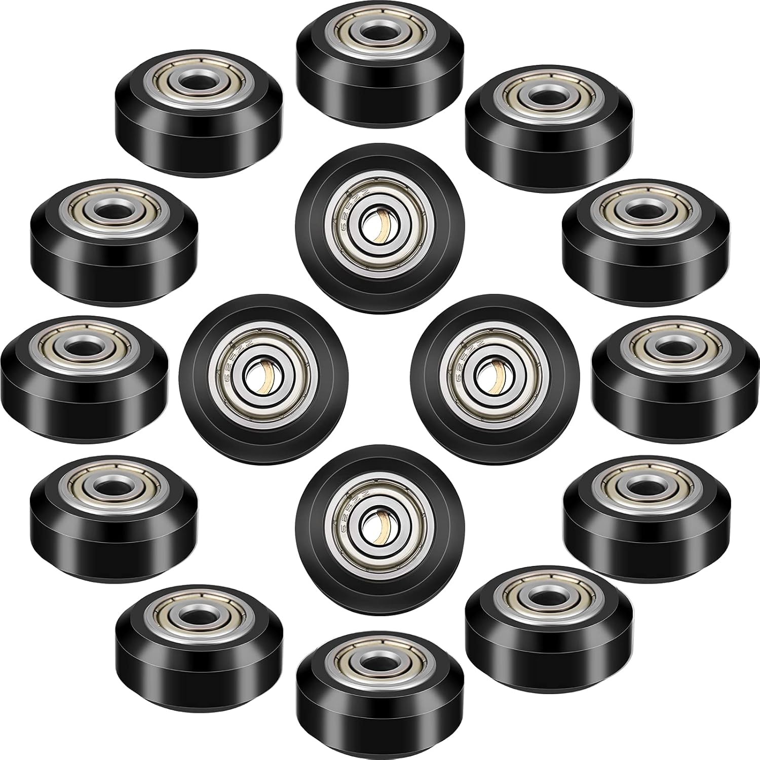 16 Pieces 3D Printer Wheels POM Pulley 625zz Plastic...