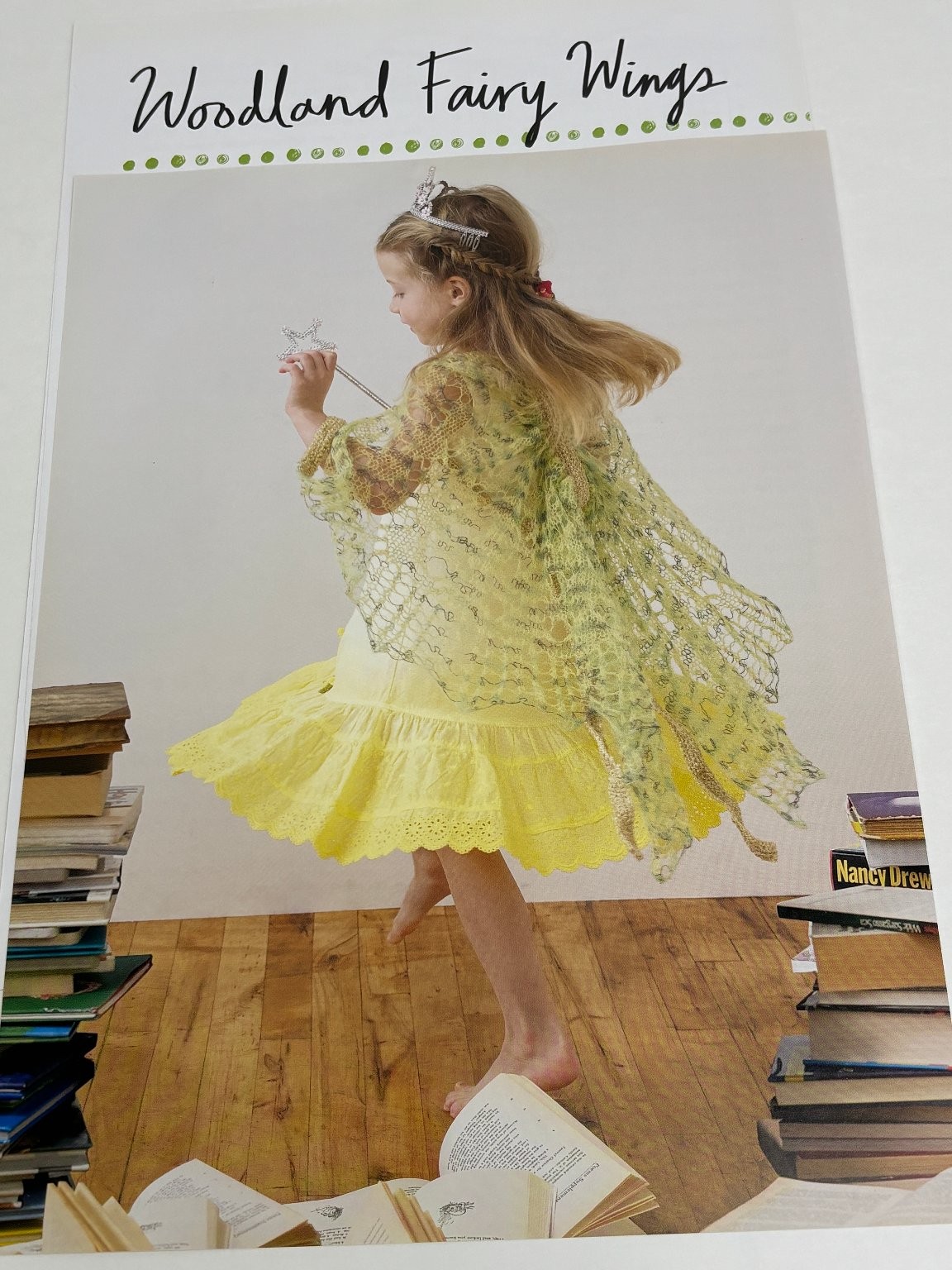 Crystal Palace Woodland Fairy Wings Knit & Crochet Pattern Kids Book Pages