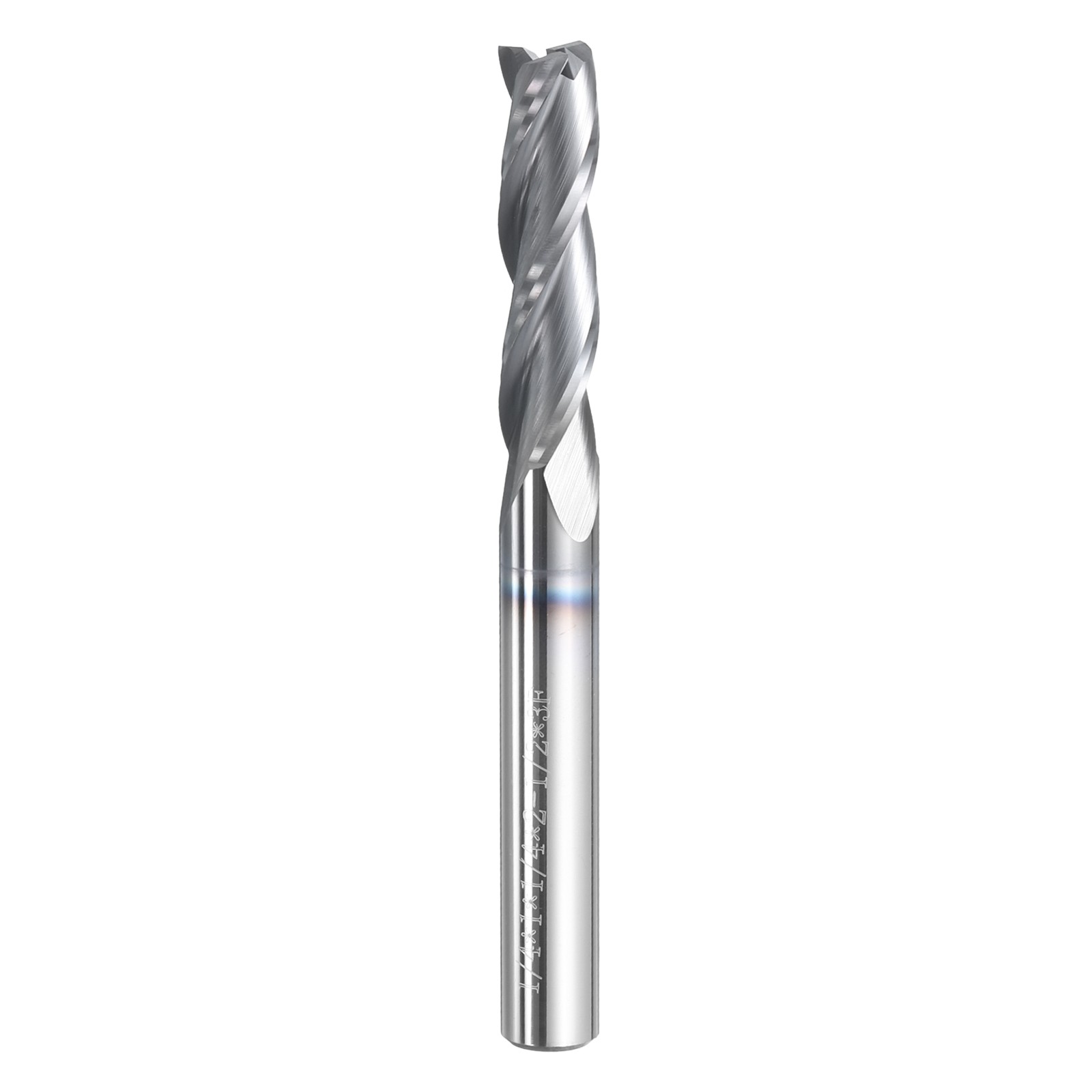 3pcs Spiral Router Bit 1/4"x1/4"x1"x2-1/2" AITiN Coat 3 Flutes 30 Degree Helix